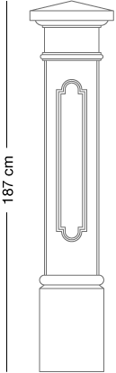 Beton-Stein Pfosten System 1019/05